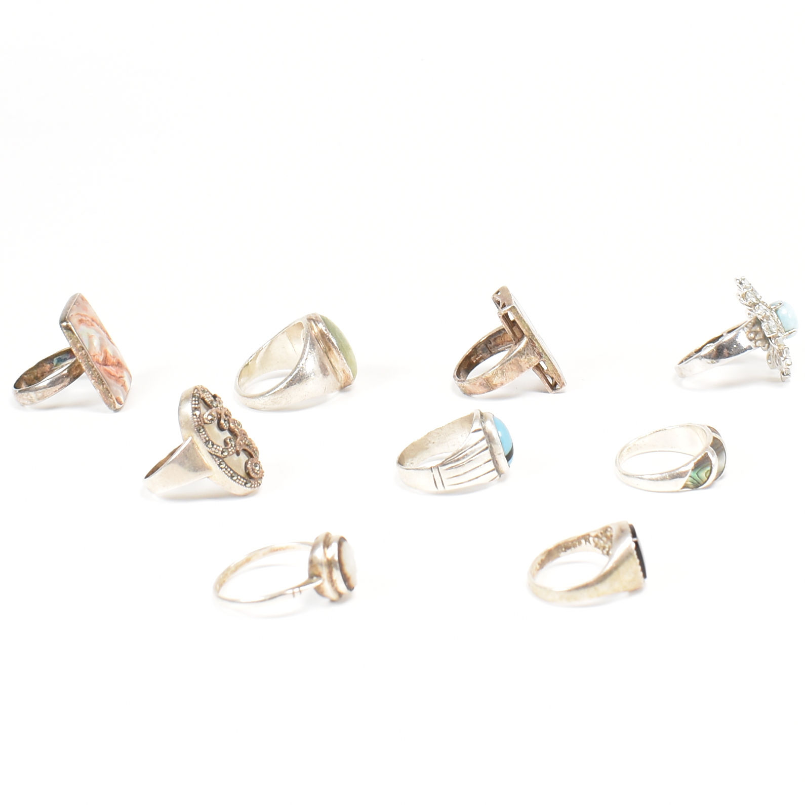 COLLECTION OF 925 SILVER & GEM SET RINGS - Image 5 of 6