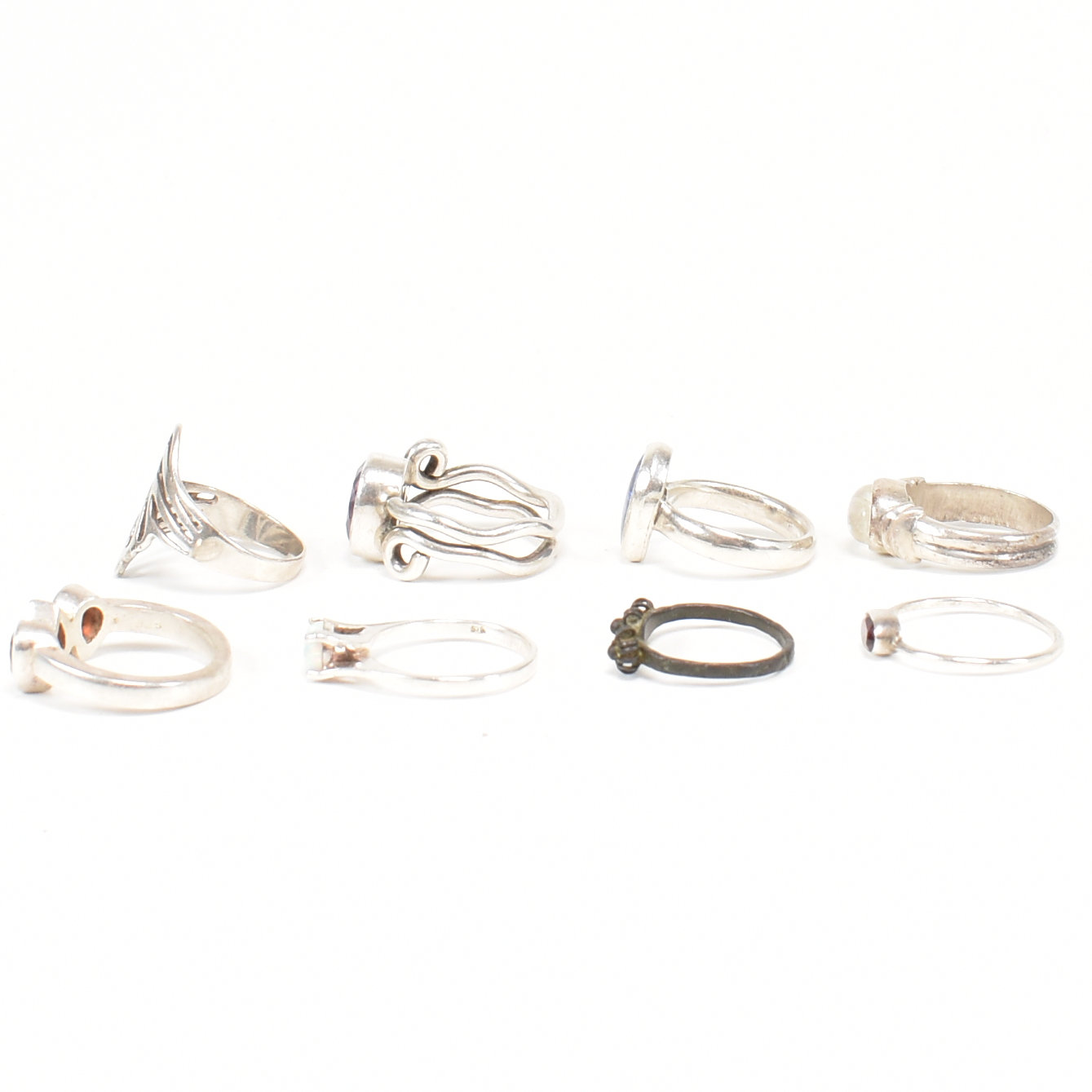 COLLECTION OF 925 SILVER & GEM SET RINGS - Image 3 of 5