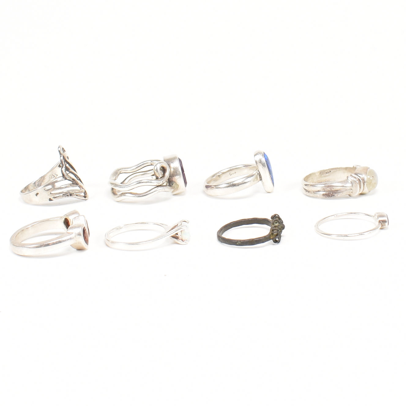 COLLECTION OF 925 SILVER & GEM SET RINGS - Image 4 of 5