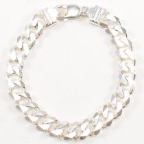 HALLMARKED 925 SILVER CURB LINK BRACELET