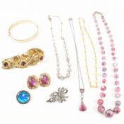 COLLECTION OF 1930s BEAD NECKLACES & COSTUME JEWELLERY
