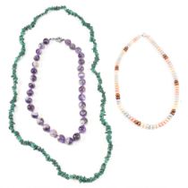 COLLECTION OF BEAD NECKLACES