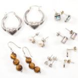COLLECTION OF SILVER EARRINGS
