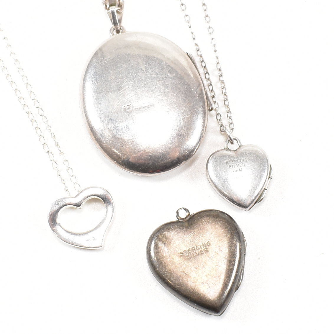 COLLECTION OF SILVER HEART PENDANT NECKLACES - Image 4 of 6