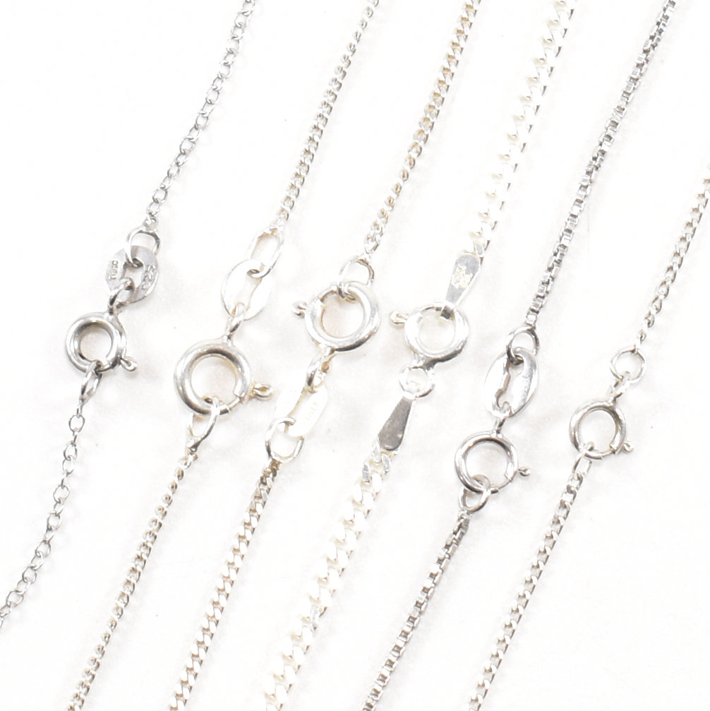 SIX 925 SILVER & GEM SET PENDANT NECKLACES - Image 4 of 4