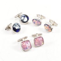 SELECTION OF 925 SILVER & GEM SET CUFFLINKS