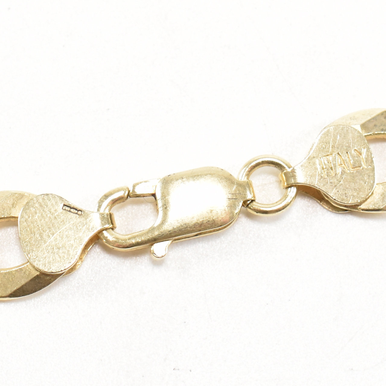 HALLMARKED ITALIAN GOLD ON 925 SILVER CURB LINK CHAIN - Image 3 of 4