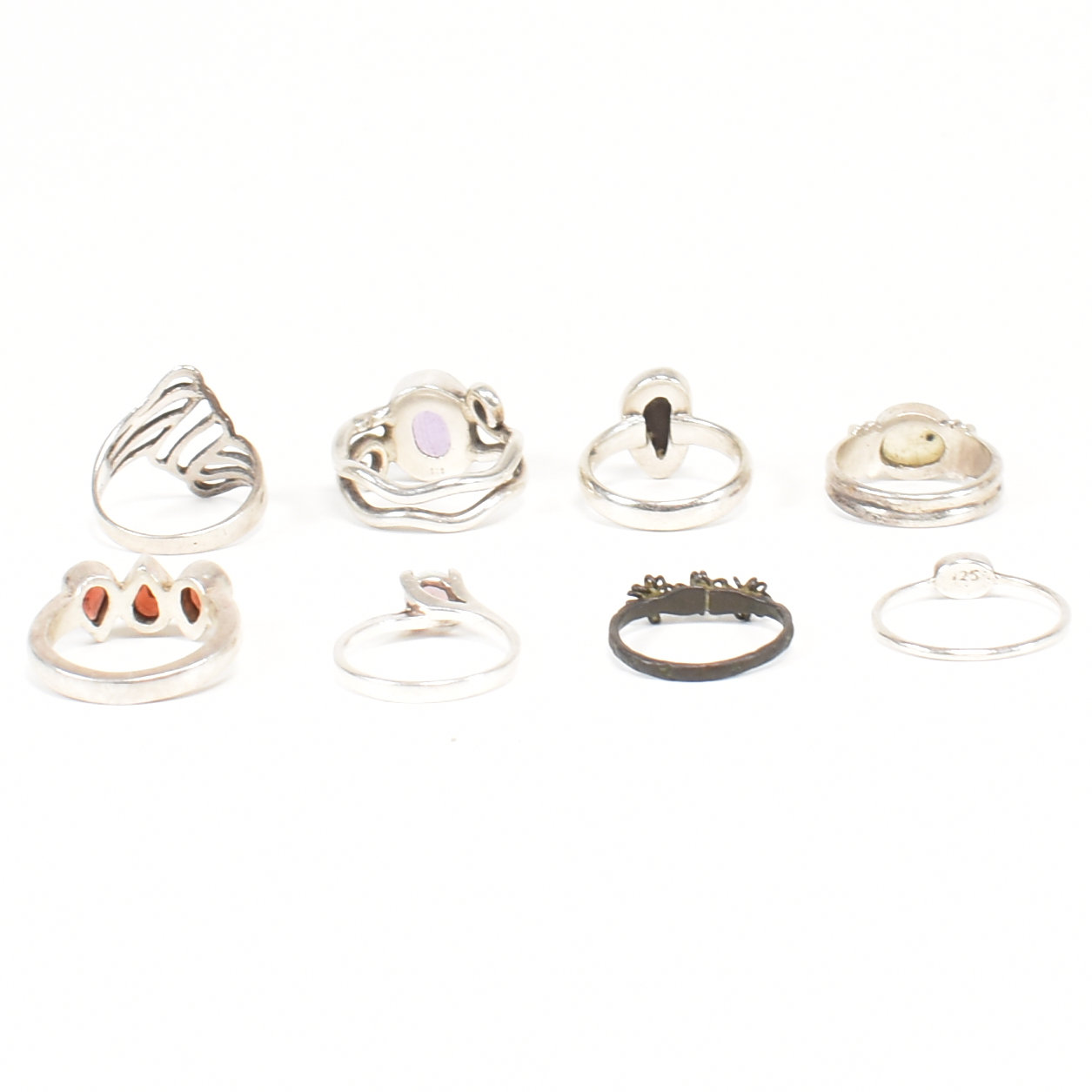 COLLECTION OF 925 SILVER & GEM SET RINGS - Image 2 of 5