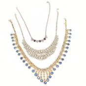 COLLECTION OF DIAMANTE NECKLACES