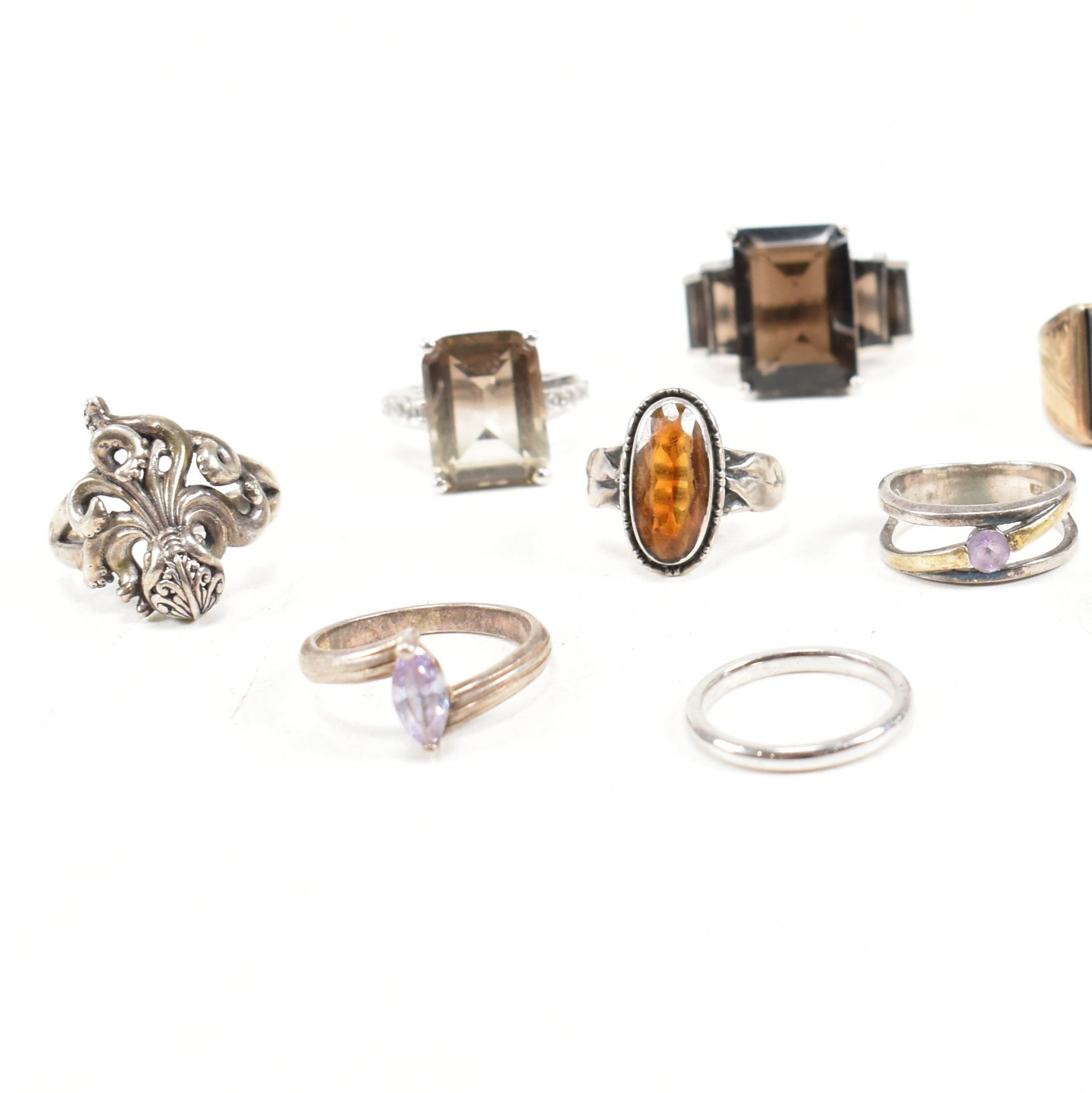 COLLECTION OF 925 SILVER & GEM SET RINGS - Image 4 of 11