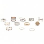 COLLECTION OF ASSORTED 925 SILVER RINGS