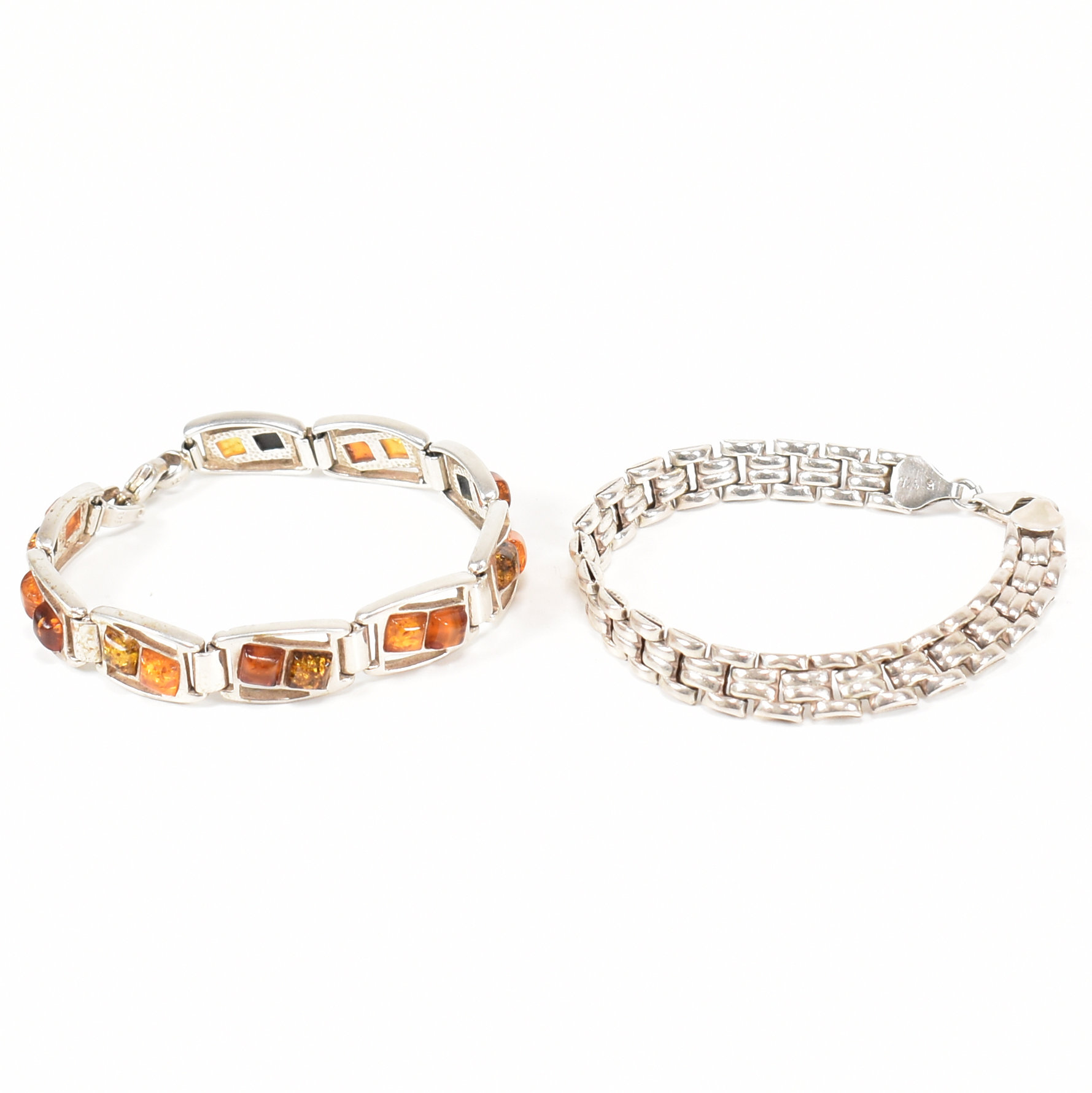 TWO SILVER BRACELETS