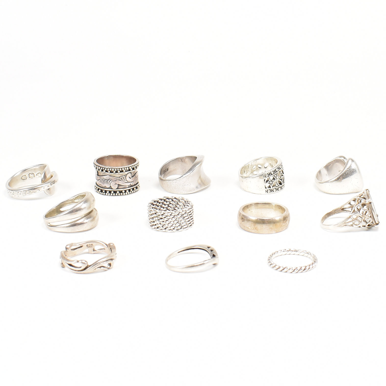 COLLECTION OF ASSORTED 925 SILVER RINGS - Image 3 of 7