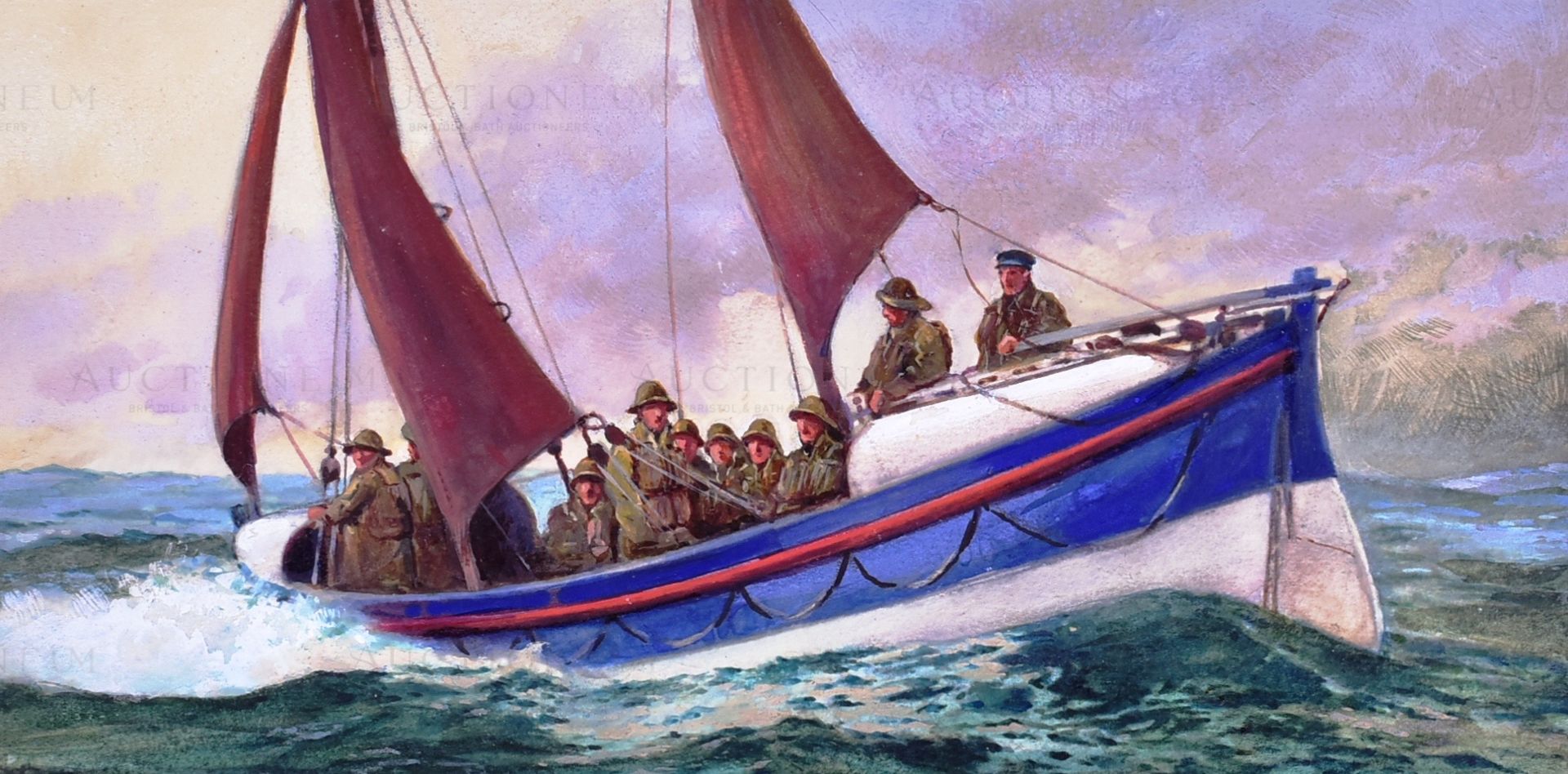 OGDENS CIGARETTES - THE STORY OF THE LIFEBOAT - ORIGINAL ARTWORK - Image 5 of 5