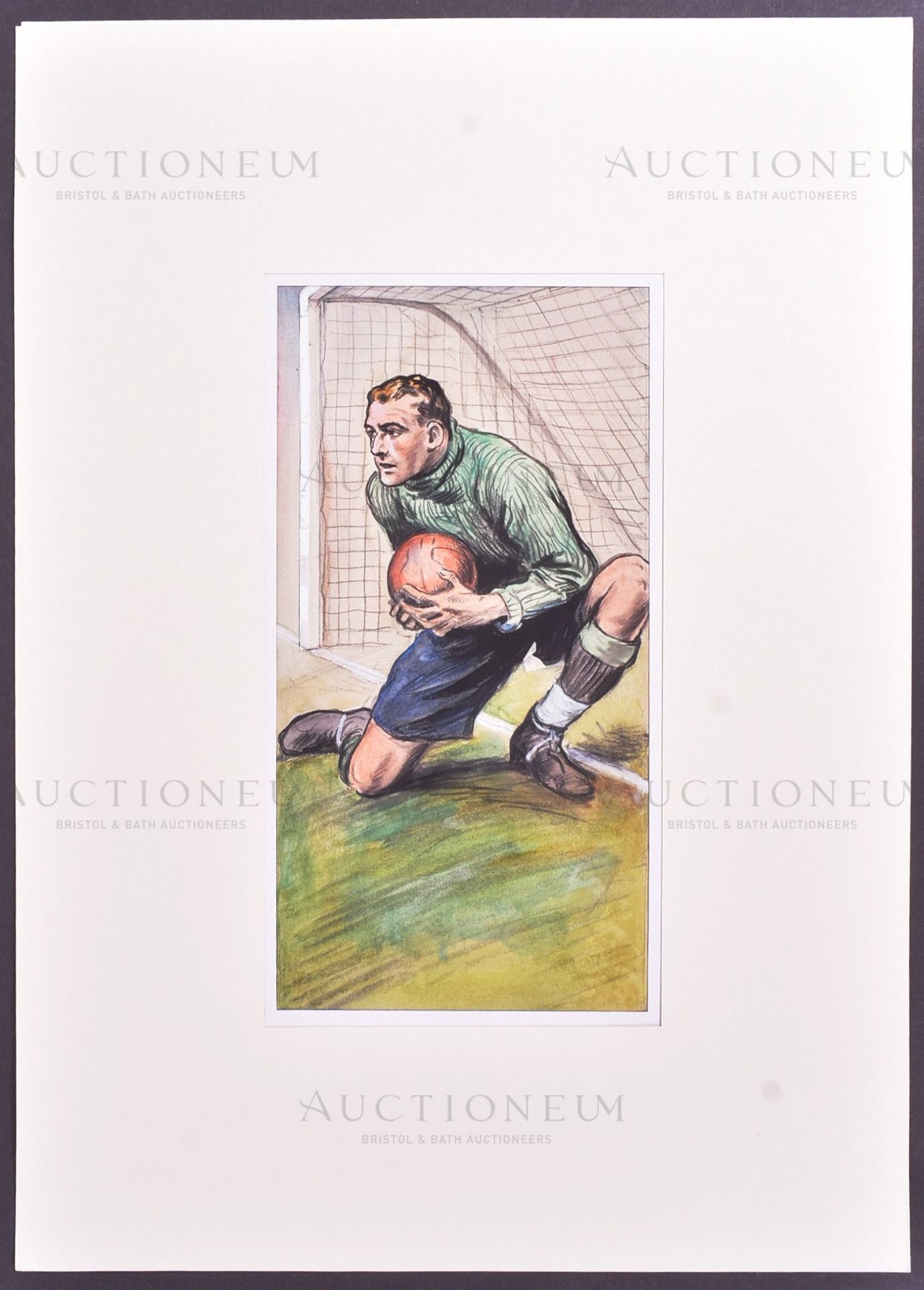 HINTS ON ASSOCIATION FOOTBALL (1934) - ORIGINAL CIGARETTE CARD ARTWORK - Image 2 of 3