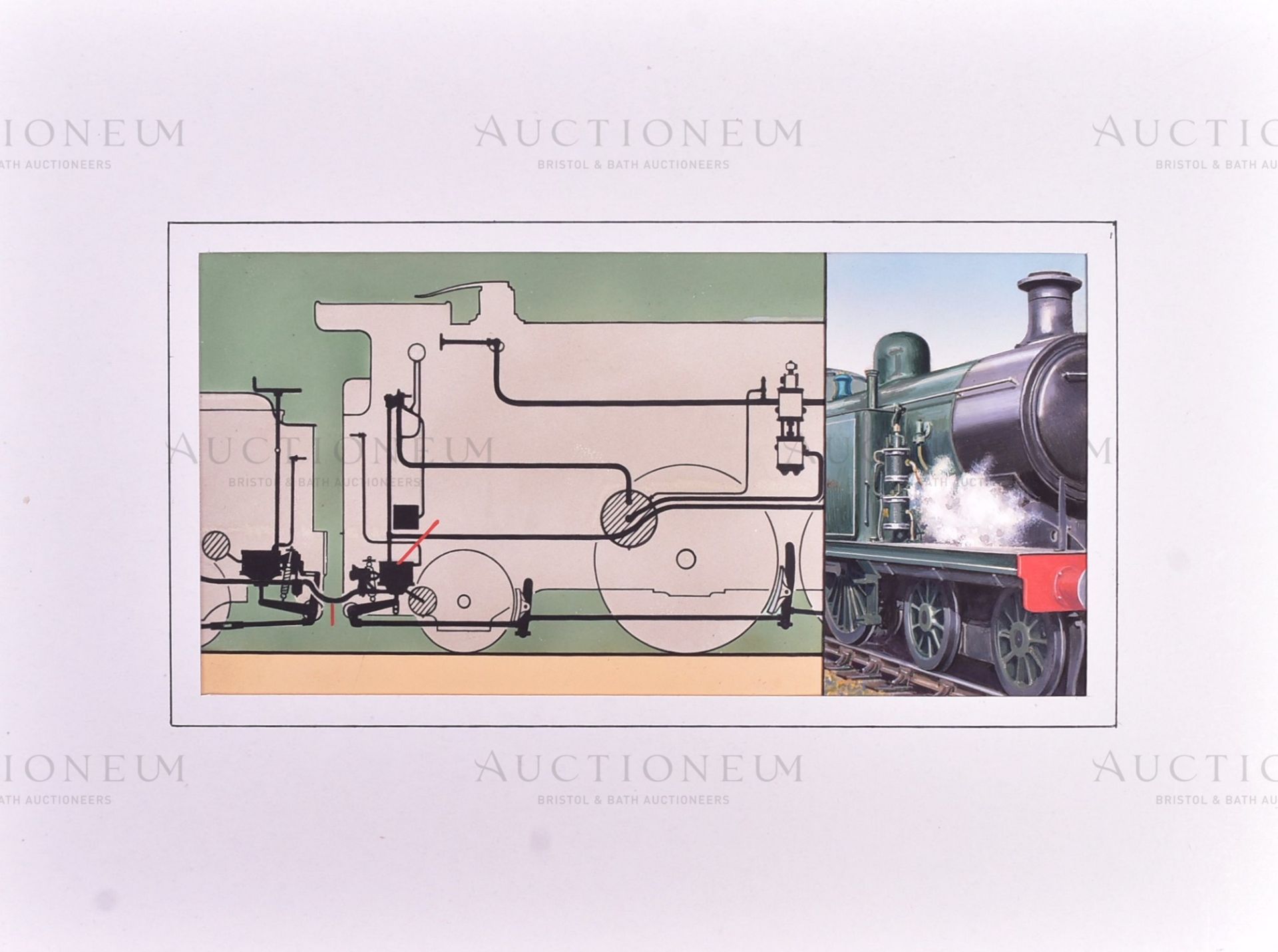 W.D. AND H.O. WILLS (1939) - RAILWAY EQUIPMENT - ORIGINAL ARTWORK - Bild 2 aus 4