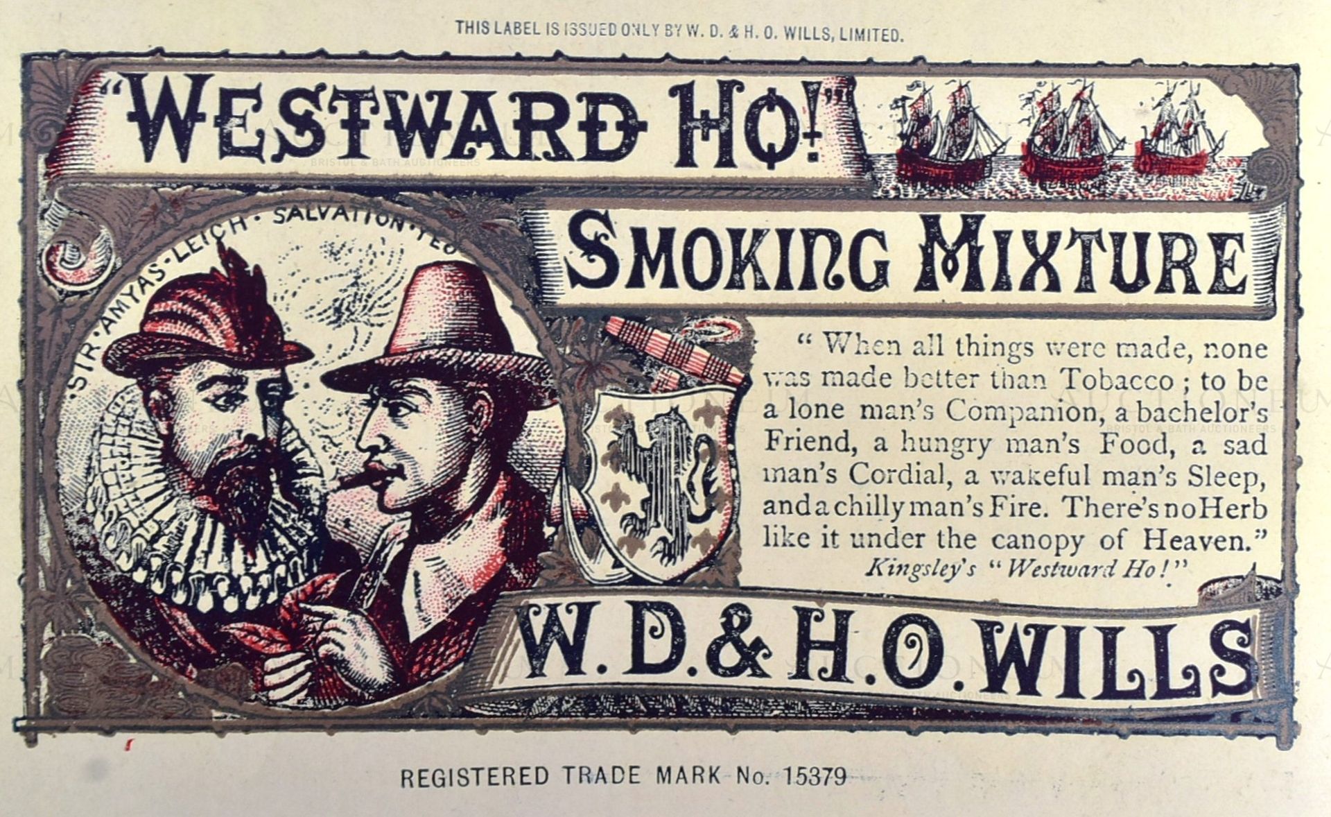 W.D & H.O WILLS - WESTWARD HO! - EARLY 20TH CENTURY PACKET DESIGNS - Bild 5 aus 6