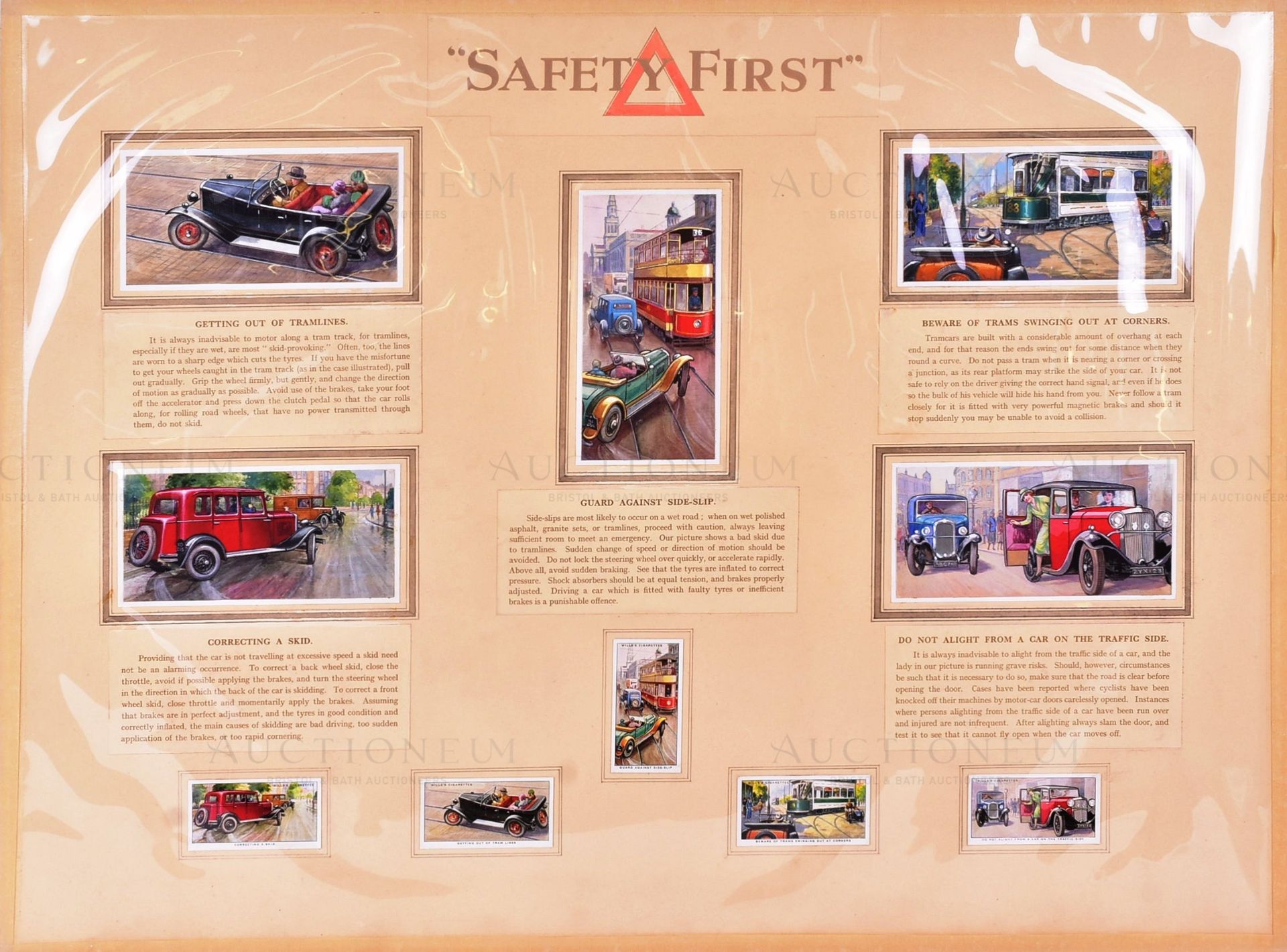 WD & HO WILLS - SAFETY FIRST - ORIGINAL CIGARETTE CARD ARTWORK