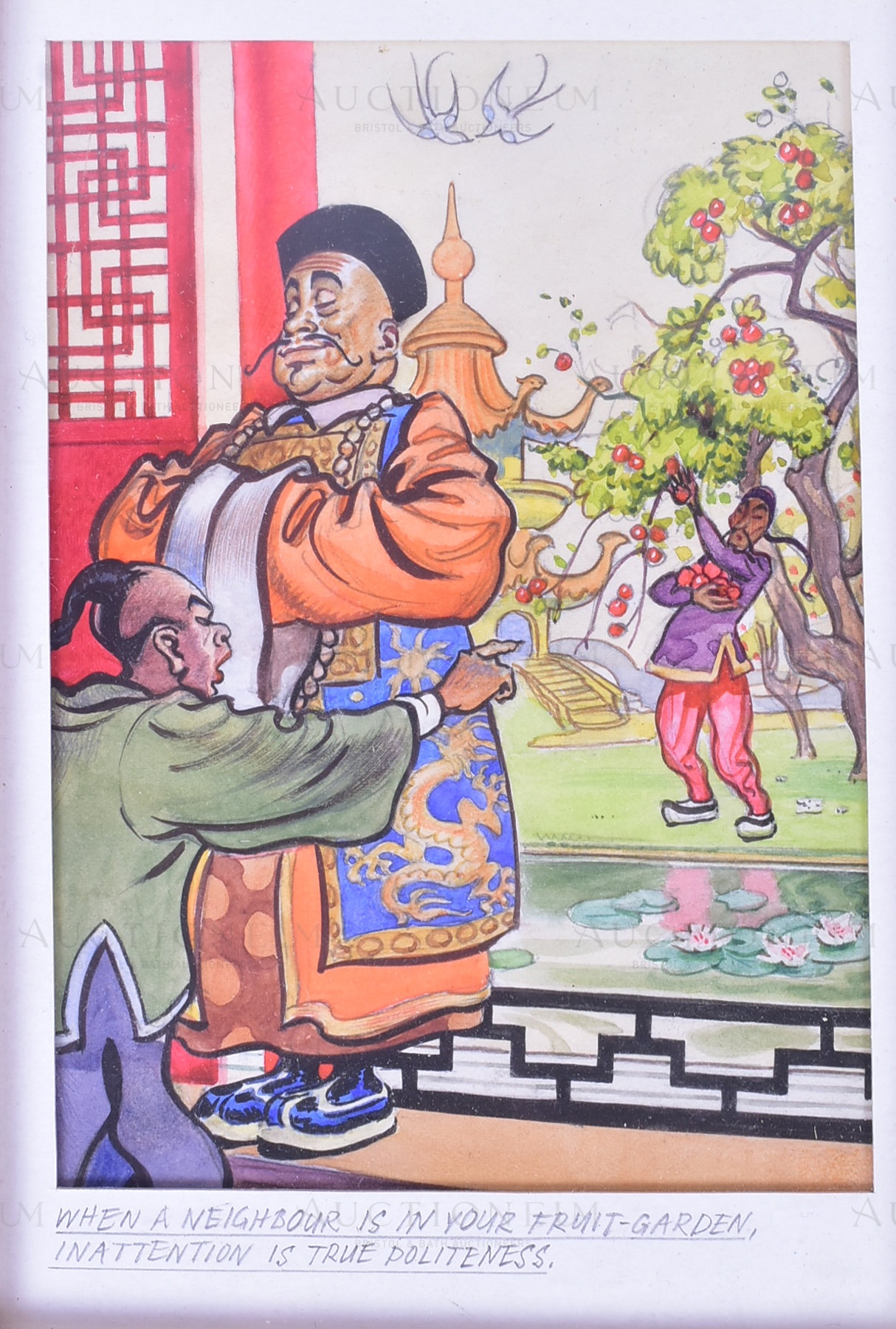 LOUIS WARD (1913 - 2005) - ASIAN PROVERBS - ORIGINAL ARTWORK - Image 5 of 5