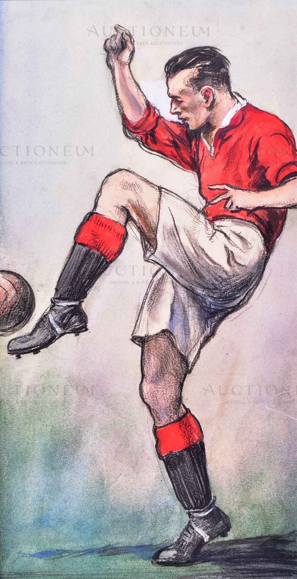 HINTS ON ASSOCIATION FOOTBALL (1934) - ORIGINAL CIGARETTE CARD ARTWORK