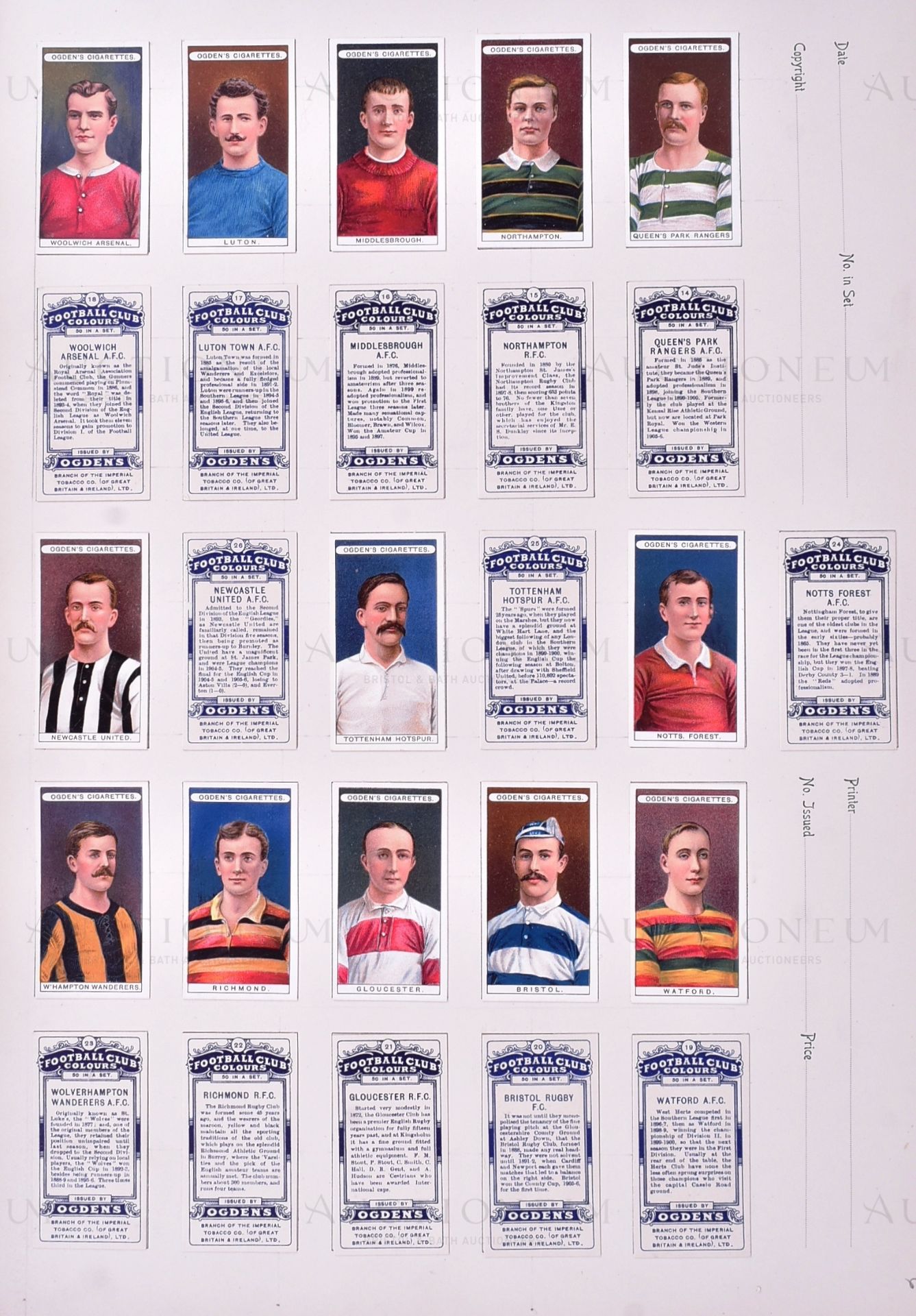 MARDON, SON & HALL - CIGARETTE CARDS - ORIGINAL PROOF CARDS - Image 3 of 6