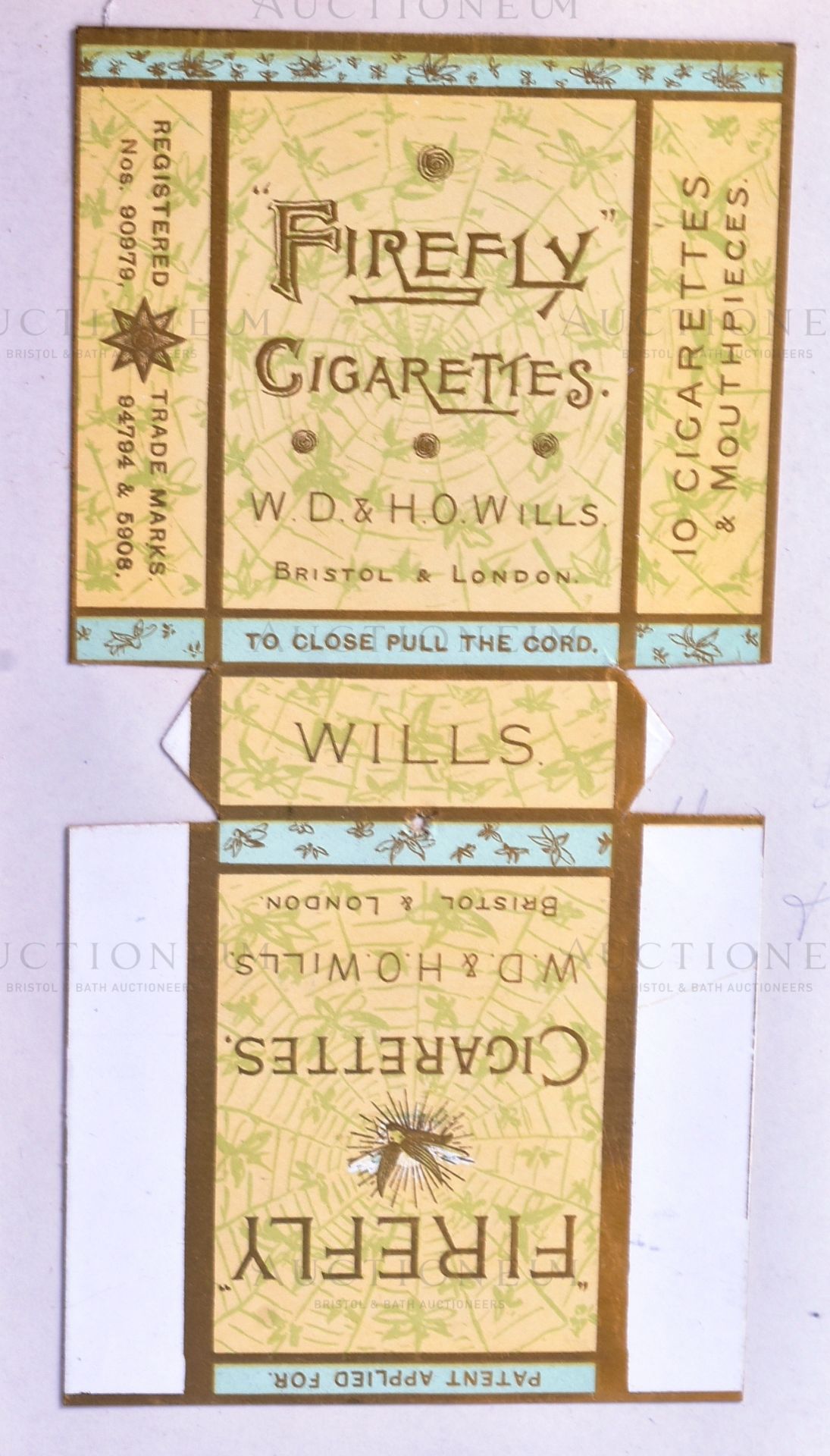 FIREFLY CIGARETTES - C1900 - ORIGINAL PACKET ARTWORK PROOFS - Image 4 of 4