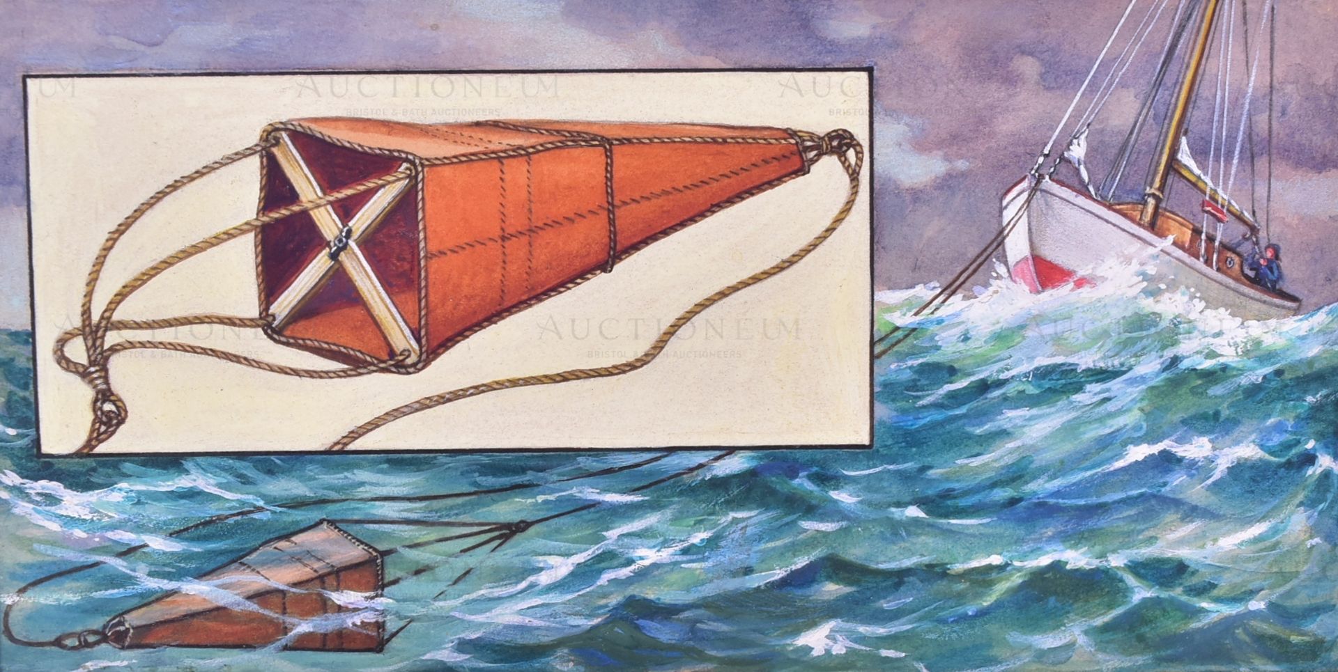 OGDENS CIGARETTES - THE STORY OF THE LIFEBOAT - ORIGINAL ARTWORK - Image 2 of 5