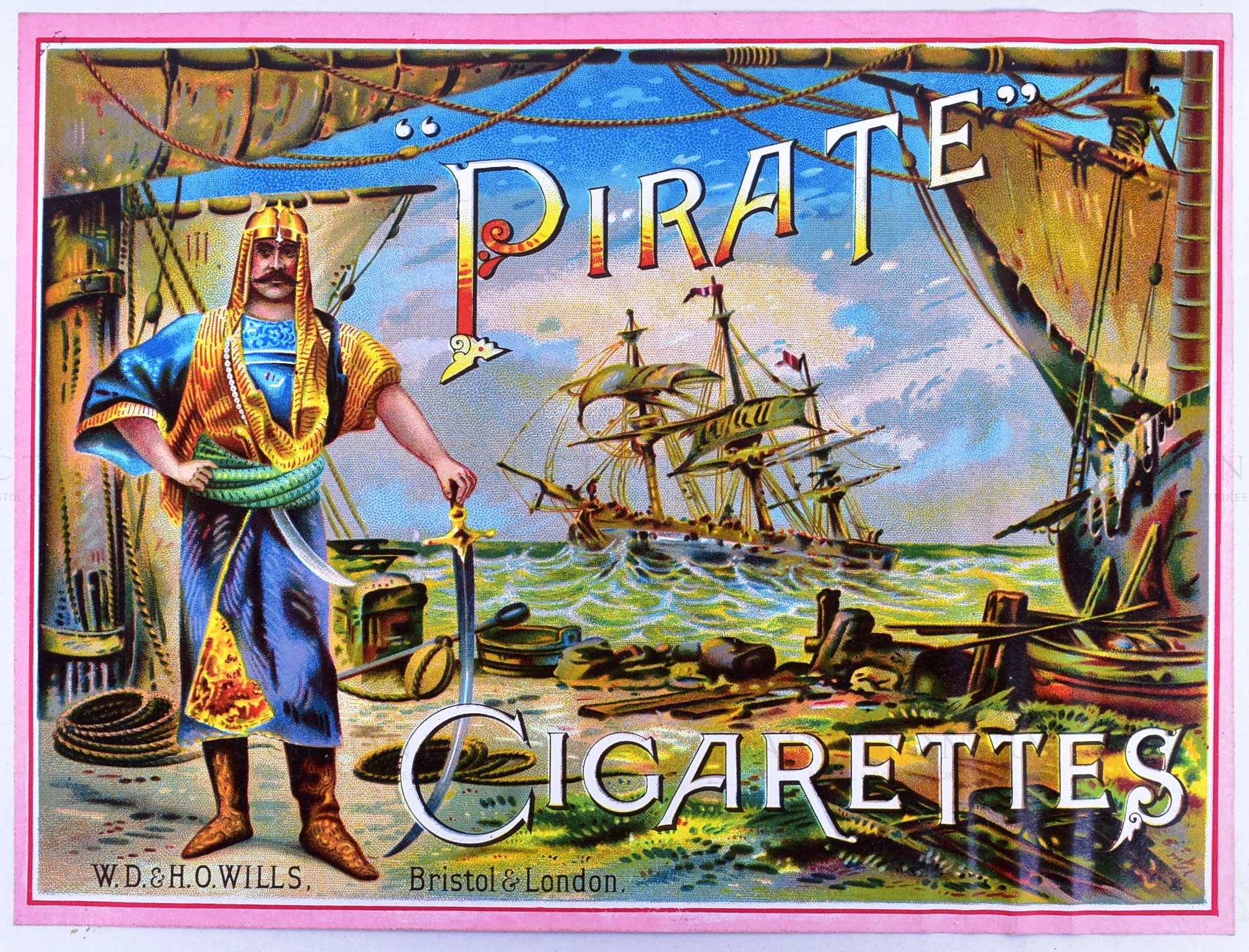 W. D. & H. O. WILLS - PIRATE CIGARETTES - ORIGINAL PRINTER'S PROOF ARTWORK - Image 3 of 5