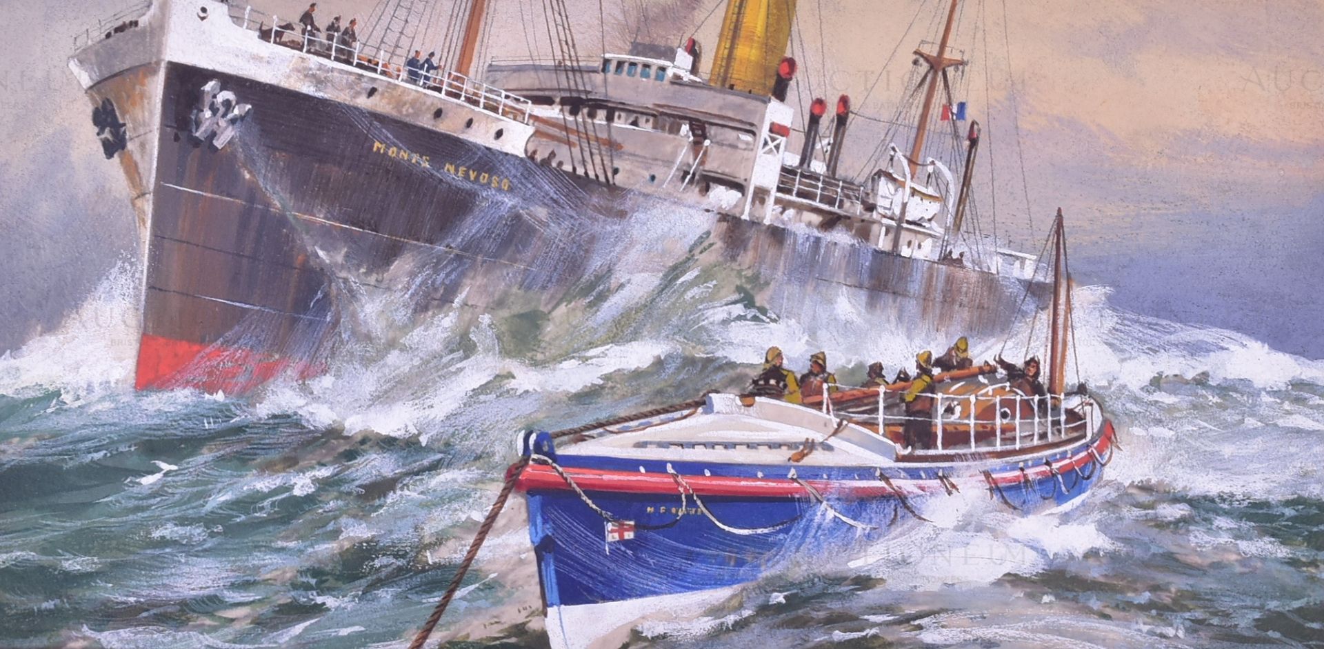 OGDENS CIGARETTES - THE STORY OF THE LIFEBOAT - ORIGINAL ARTWORK - Image 5 of 5