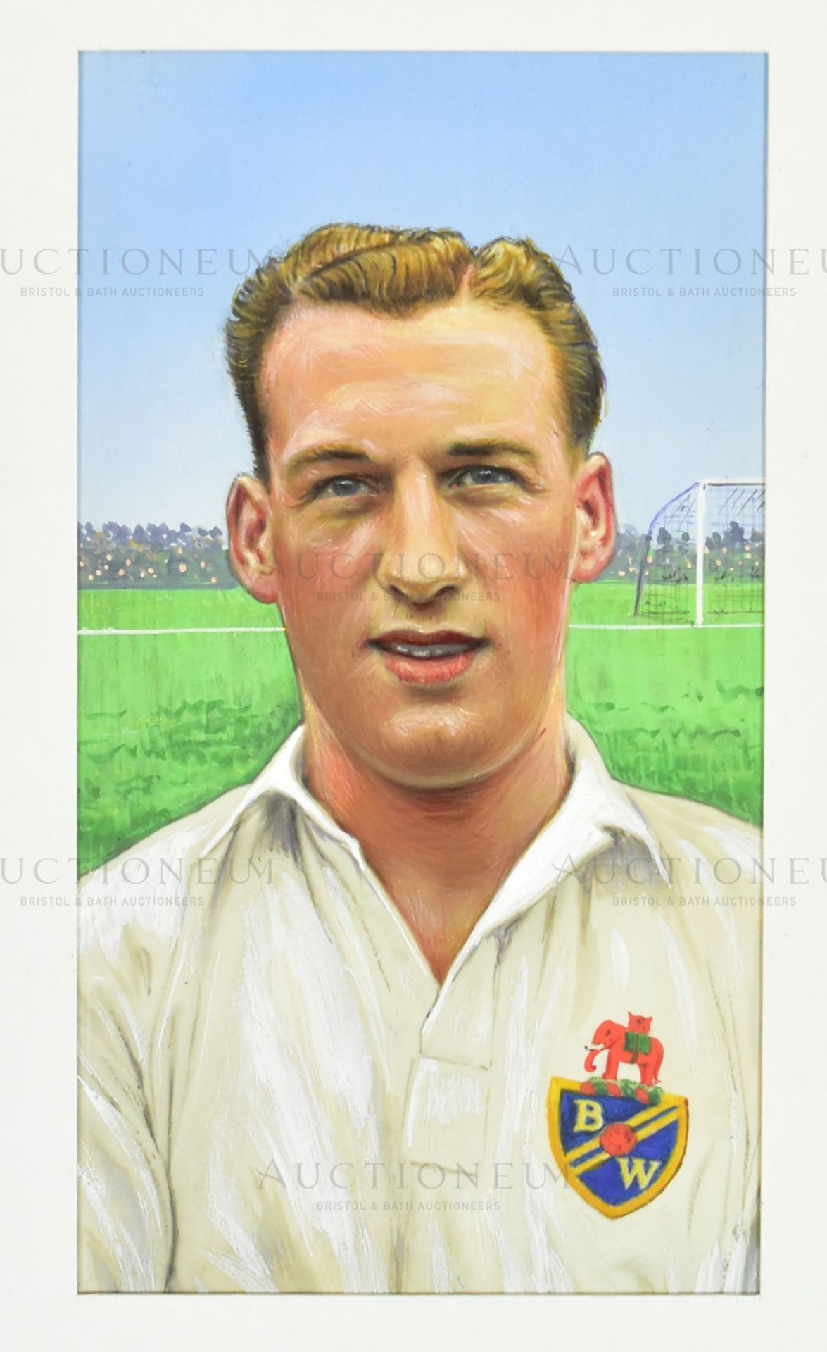 CIGARETTE / TRADE CARDS - ORIGINAL ARTWORK - NAT LOFTHOUSE - Bild 2 aus 4