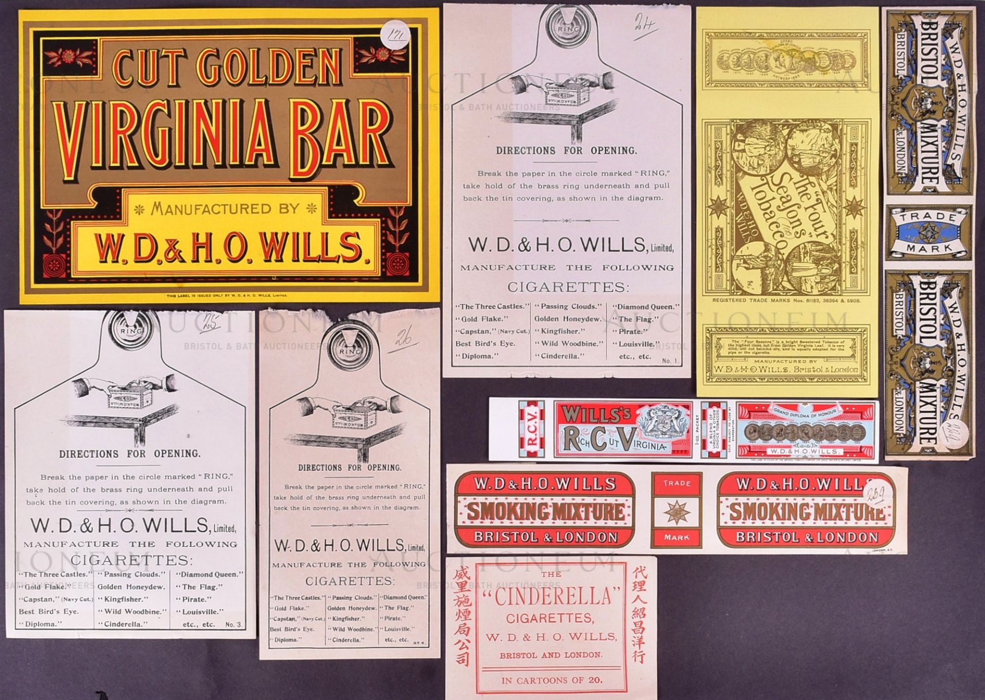 MARDON, SON & HALL - 20TH CENTURY TOBACCO PACKET / LABEL DESIGNS