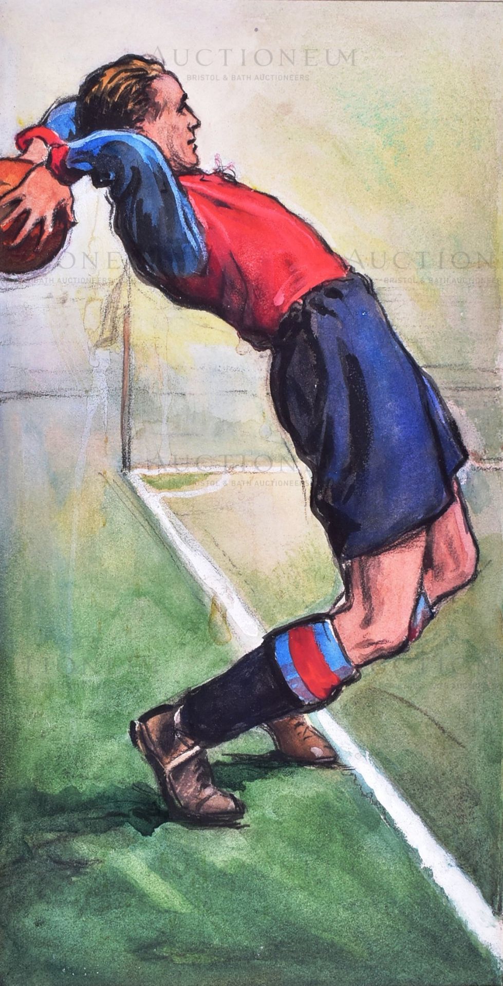 HINTS ON ASSOCIATION FOOTBALL (1934) - ORIGINAL CIGARETTE CARD ARTWORK