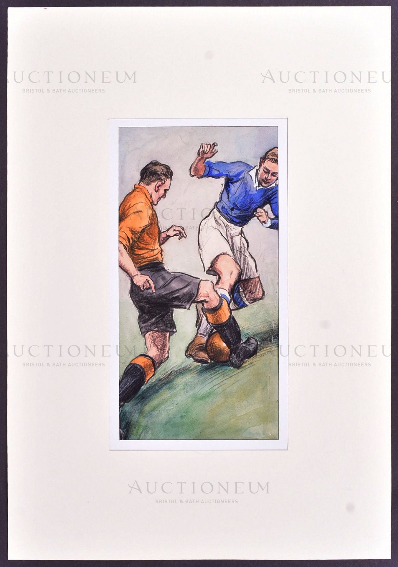 HINTS ON ASSOCIATION FOOTBALL (1934) - ORIGINAL CIGARETTE CARD ARTWORK - Image 2 of 4