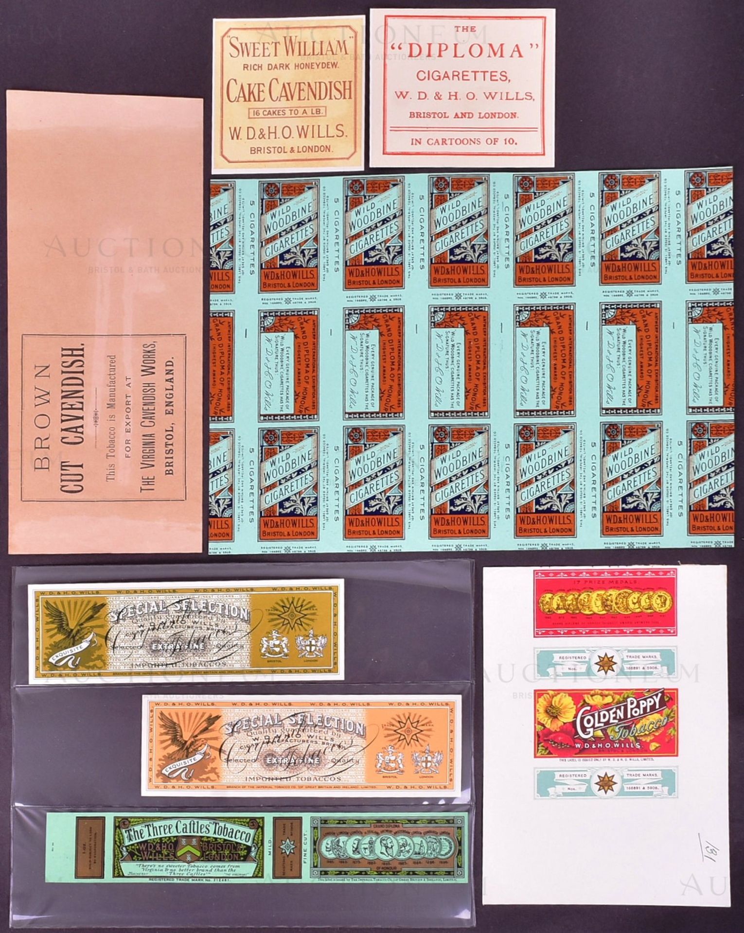 MARDON, SON & HALL - EARLY 20TH CENTURY CIGARETTE PACKET / LABEL DESIGNS