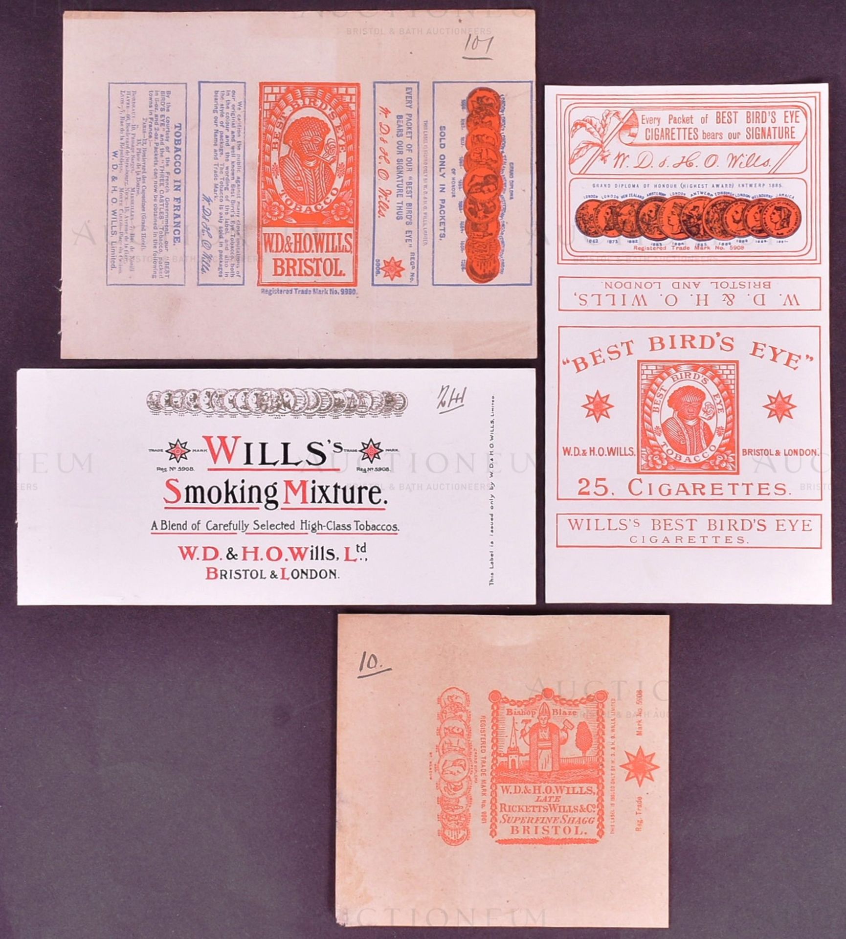 MARDON, SON & HALL - 19TH / 20TH CENTURY CIGARETTE PACKET DESIGNS