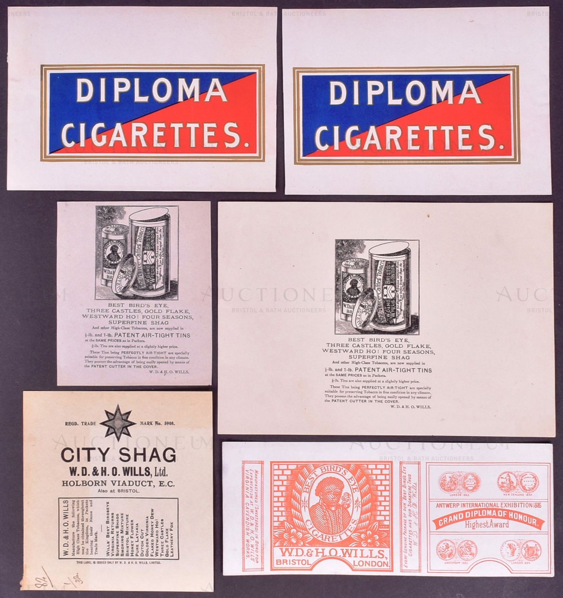 MARDON, SON & HALL - EARLY 20TH CENTURY CIGARETTE / TOBACCO DESIGNS