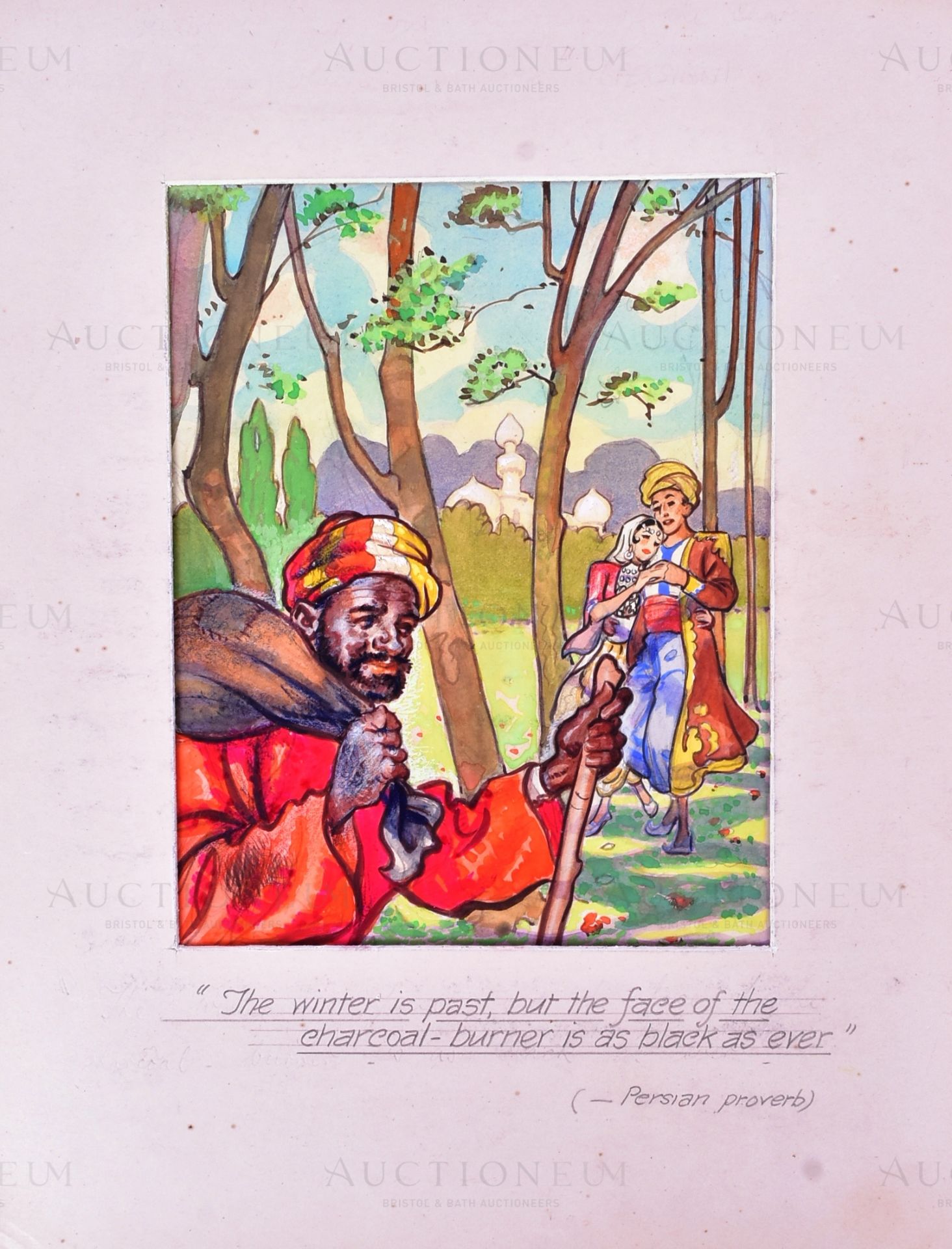 LOUIS WARD (1913 - 2005) - ASIAN PROVERBS - ORIGINAL ARTWORK - Bild 2 aus 4