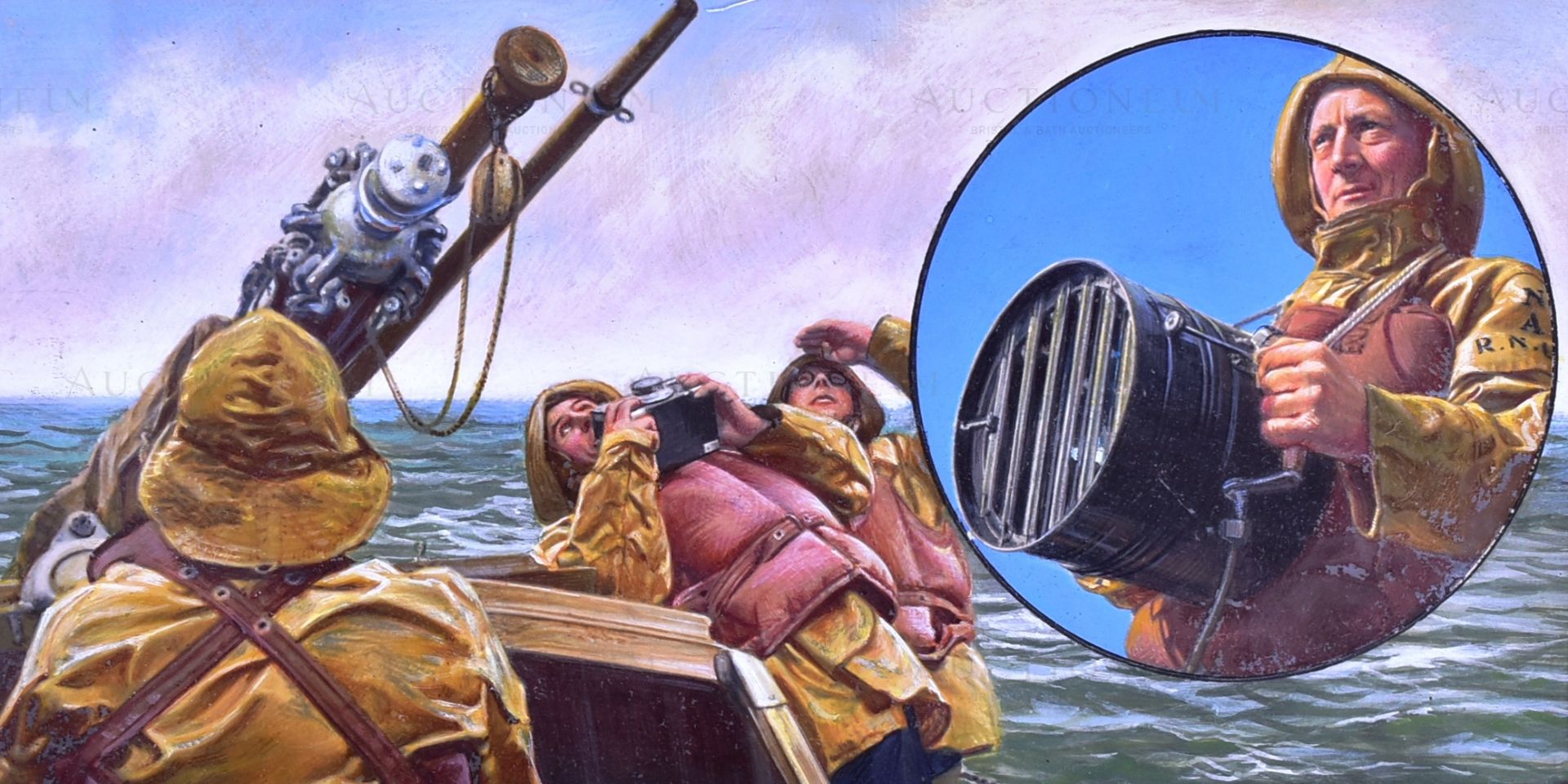 OGDENS CIGARETTES - THE STORY OF THE LIFEBOAT - ORIGINAL ARTWORK - Image 3 of 5