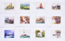 MARDON, SON & HALL - TWELVE PAINTINGS FOR AN UNKNOWN SERIES OF CARDS