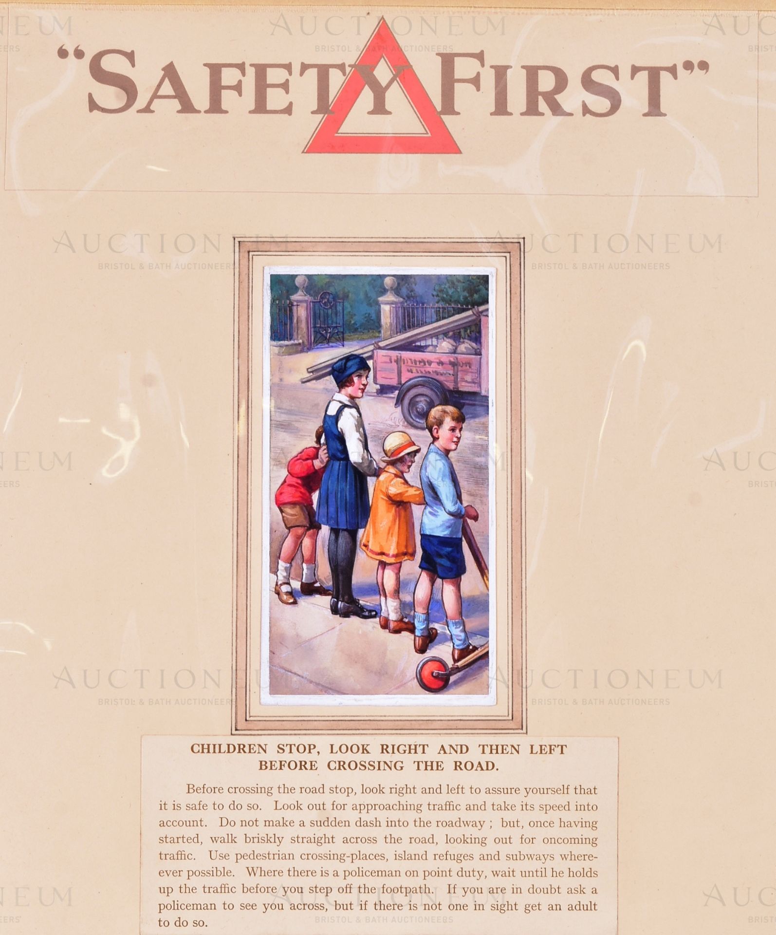 WD & HO WILLS - SAFETY FIRST - ORIGINAL CIGARETTE CARD ARTWORK - Image 2 of 5