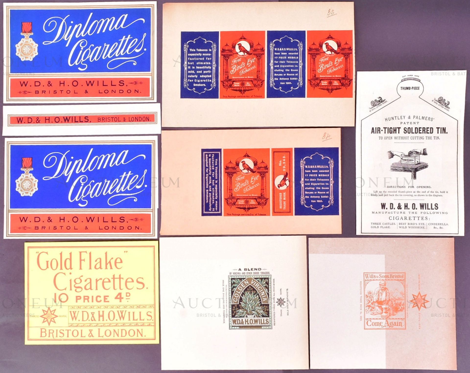 MARDON, SON & HALL - 19TH / 20TH CENTURY TOBACCO PACKET / LABEL DESIGNS