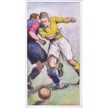 HINTS ON ASSOCIATION FOOTBALL (1934) - ORIGINAL CIGARETTE CARD ARTWORK