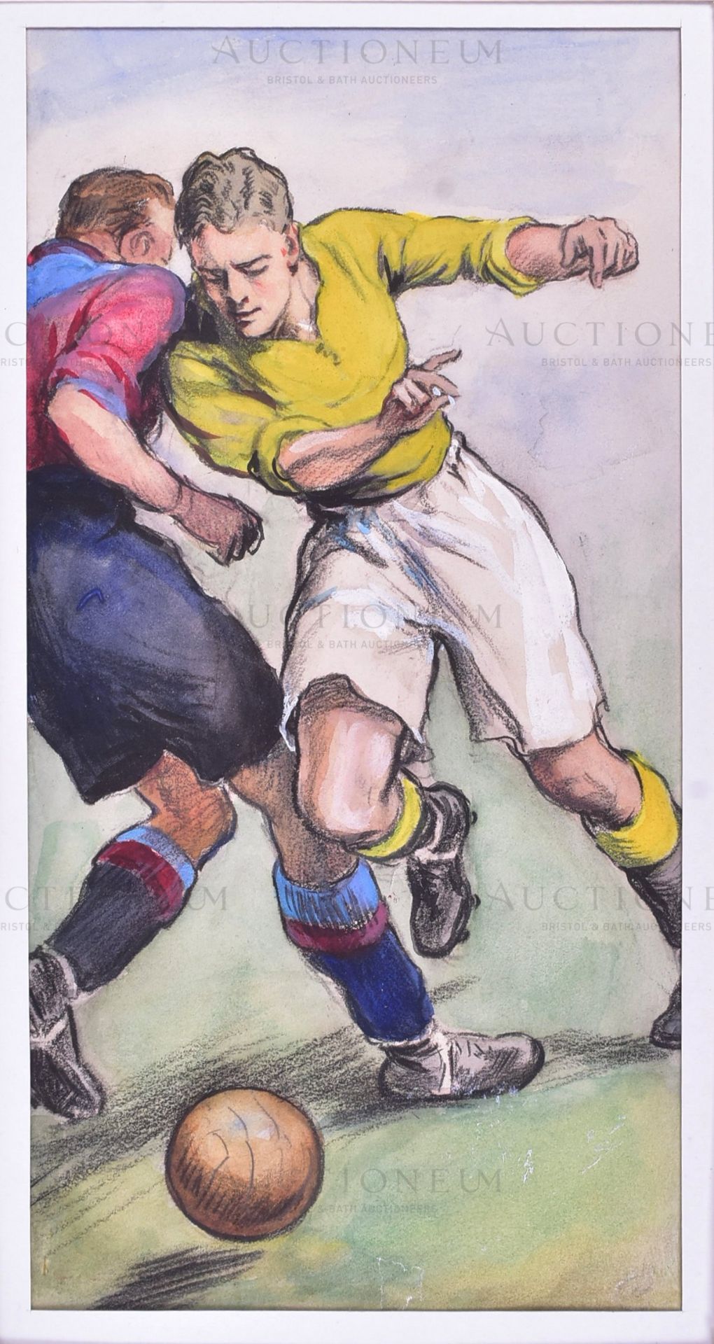 HINTS ON ASSOCIATION FOOTBALL (1934) - ORIGINAL CIGARETTE CARD ARTWORK