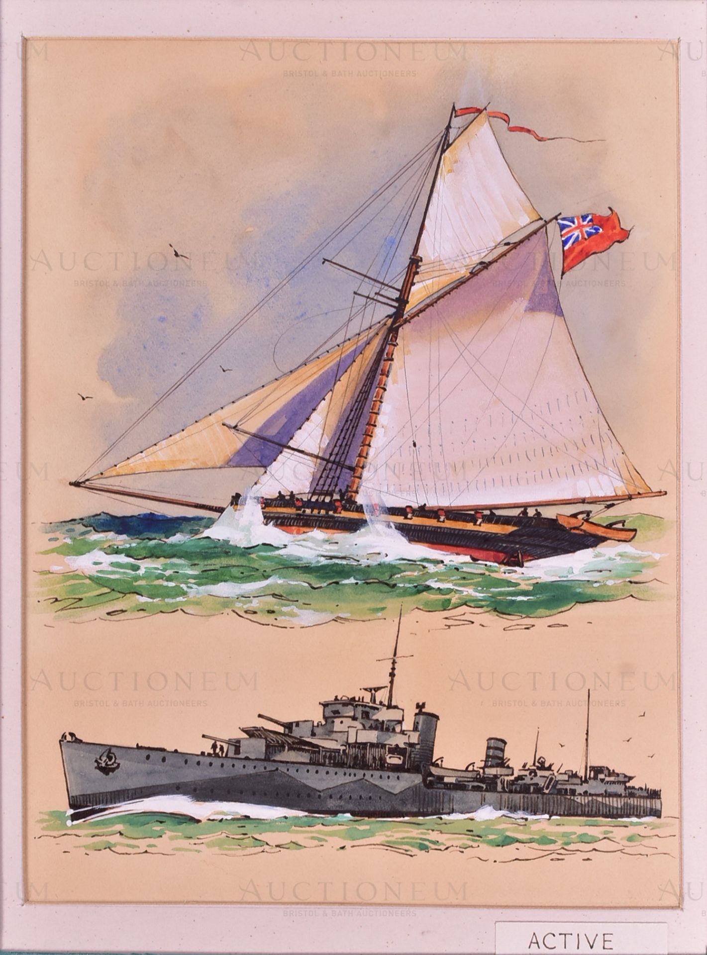 MARDON SON & HALL - OLD AND NEW WARSHIPS - ORIGINAL ARTWORKS - Bild 3 aus 6