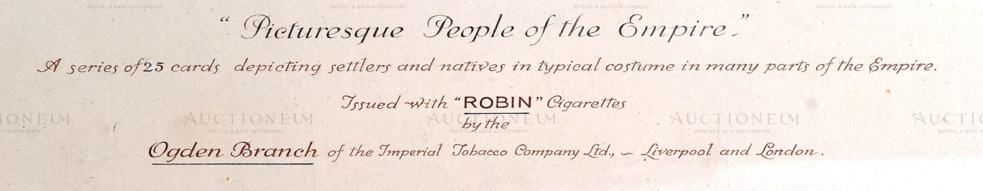 OGDEN'S ROBIN CIGARETTE CARDS - ORIGINAL ARTWORK (1927) - Bild 5 aus 6