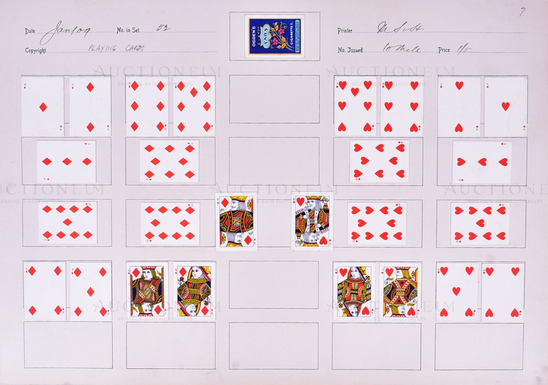 MARDON, SON & HALL - CIGARETTE CARDS - ORIGINAL PROOF CARDS - Bild 2 aus 5