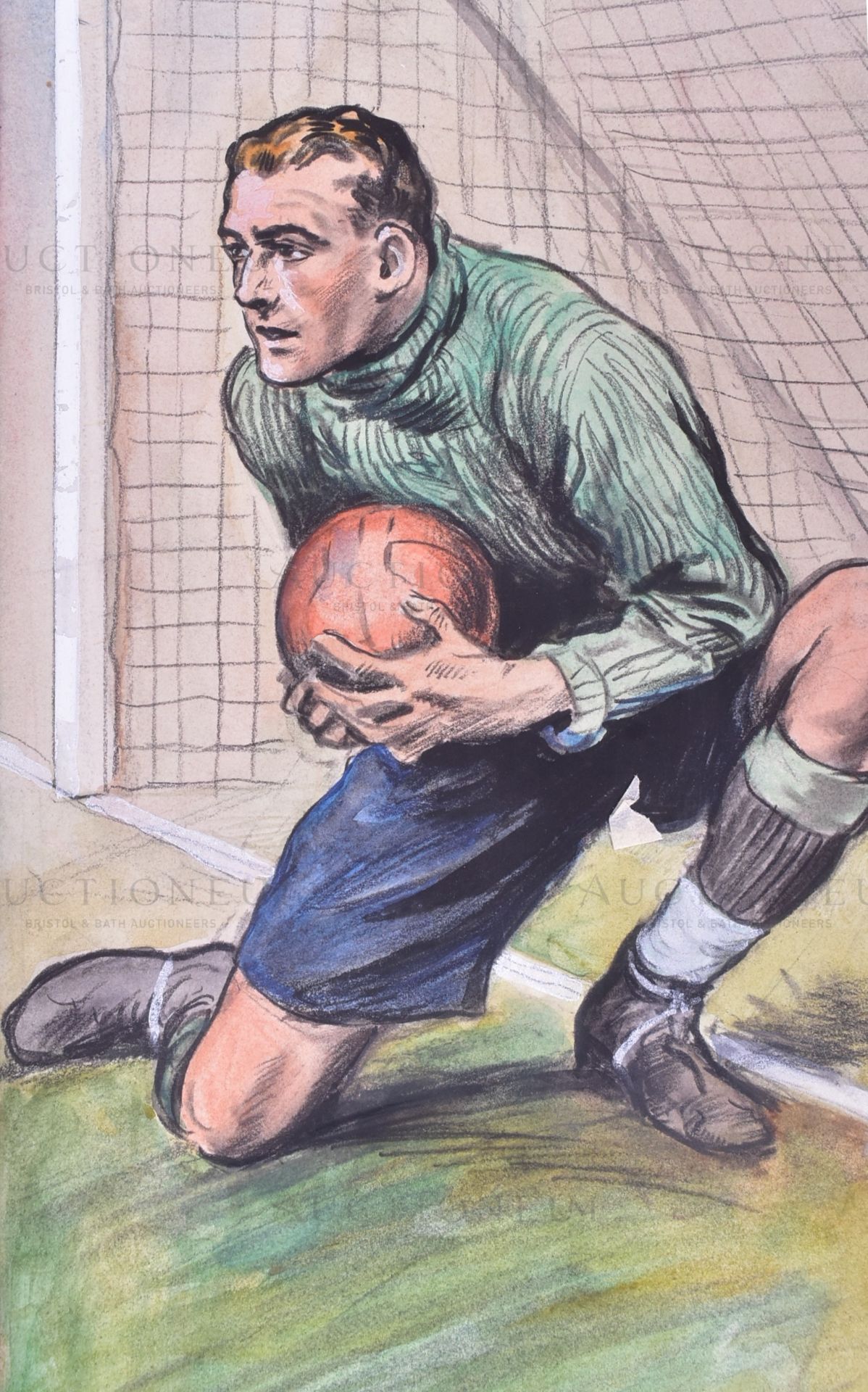 HINTS ON ASSOCIATION FOOTBALL (1934) - ORIGINAL CIGARETTE CARD ARTWORK - Image 3 of 3