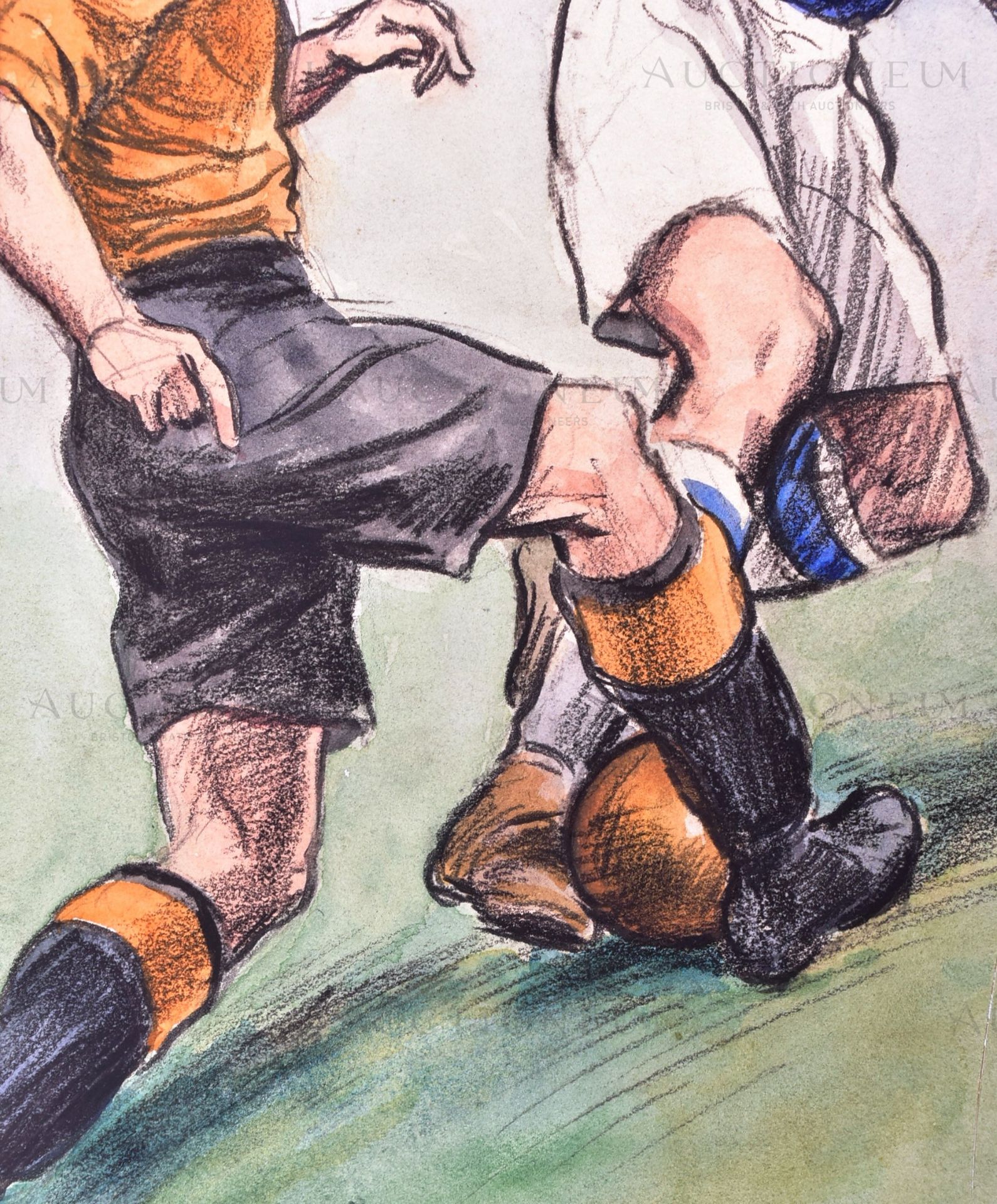 HINTS ON ASSOCIATION FOOTBALL (1934) - ORIGINAL CIGARETTE CARD ARTWORK - Image 4 of 4