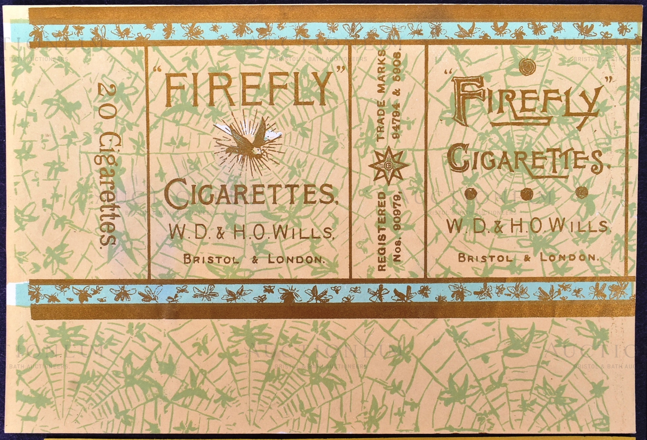 FIREFLY CIGARETTES - C1900 - ORIGINAL PACKET ARTWORK PROOFS - Image 3 of 4