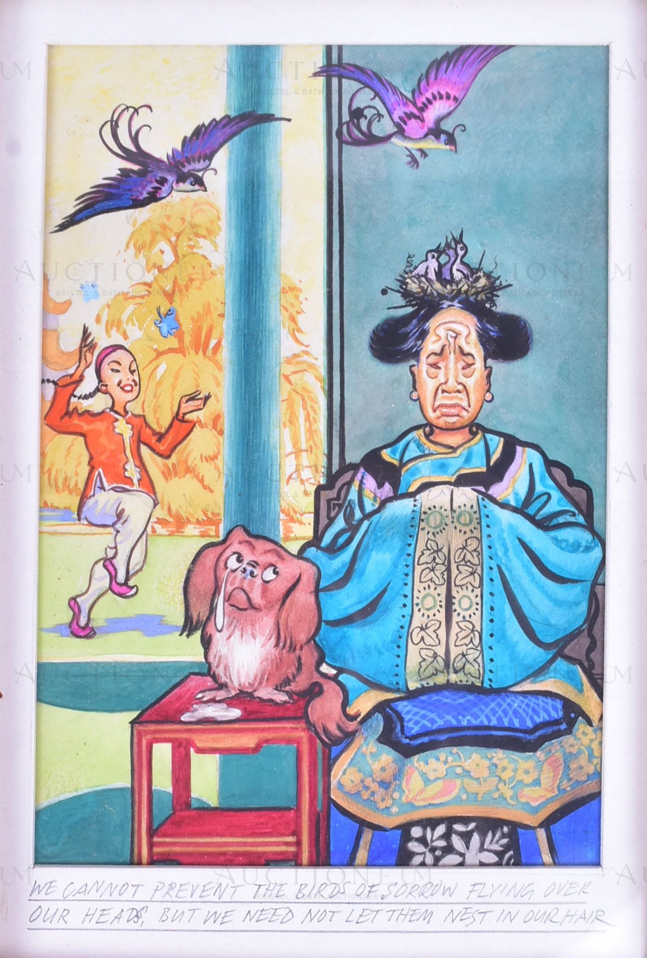 LOUIS WARD (1913 - 2005) - ASIAN PROVERBS - ORIGINAL ARTWORK - Image 3 of 5